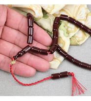 Omari Sıkma Kehribar Yumuşak Kesme Kesim Sistemli 7.5x10.5mm Tesbih