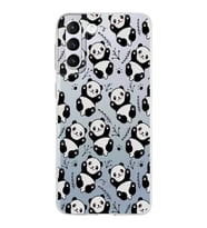 Samsung Galaxy S21 Plus Kapak Panda Tasarımlı Şeffaf Silikon Kılıf