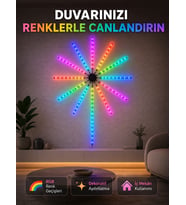 RGB LED Duvar Aydınlatması Telefon Kontrollü Dekoratif Ortam Işığı