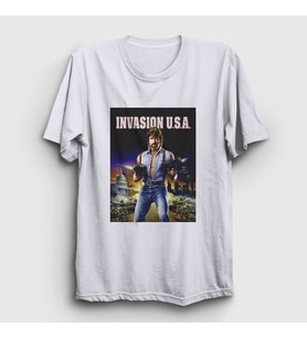 Presmono Unisex Beyaz invasion Chuck Norris T-Shirt 257187tt (Beyaz)