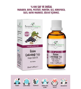 Üzüm Çekirdeği Yağı Soğuk Sıkım 50 ml %100 Saf ve Doğal Grape Seed Oil