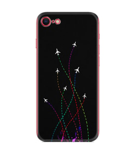 Apple iPhone 5 6 7 8 Plus Se XR Kılıf Desemli Silikon Line Planet 1736