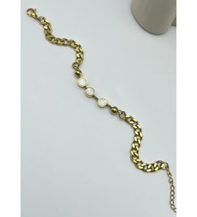 Çelik Gold Tasarım Bileklik - 25-blk150
