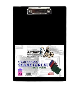Sekreterlik Kapaklı Siyah A-4 Pvc 1 Adet Okul Büro Ofis Öğrenci