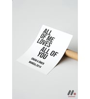 All Of Me Loves All Of You İsimli Poster, Çerçevesiz Yüksek Kalite Duvar Afişi