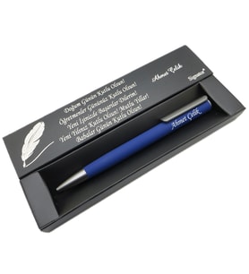 Signator® C419 Mat Mavi Tükenmez Kalem  İsme Özel Kalem  Hediyelik Kalem (Karışık)