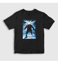 Presmono Unisex Çocuk Siyah Poster Movie Film The Thing T-Shirt 455439tt