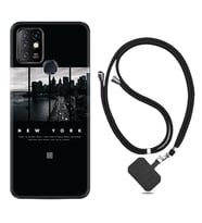 INFINIX Hot 8 9 10 11S Hot 10 Play 10T Kılıf Boyun Askılı Silikon New York 1612