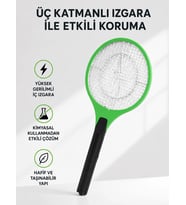 Yüksek Gerilimli Elektronik Sinek Raket - Sessiz, Kimyasız Ve Güvenli Kullanım
