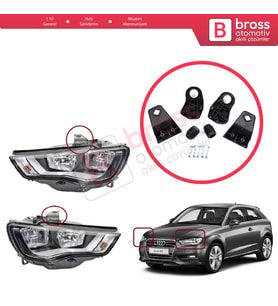 Audi A3 S3 MK3 8V 2012-2020 8V0998121 8V0998122 İçin Sol Sağ Ön Far Tamir Seti