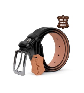 Pierre Cardin PC401 Erkek 4 cm Hakiki Deri Kemer Siyah