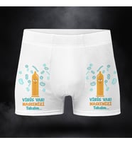Virüs Var Maskemizi Takalım Mesajı Baskılı Erkek Boxer
