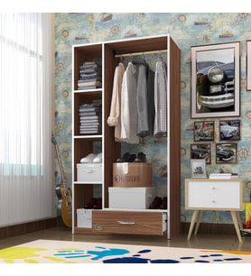 Kenzlife giysi dolabı mengühan 175*90*40 cvz gardırop 1 çekmeceli