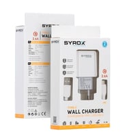 Syrox Type C Hızlı Şarj Cihazı 2.6A Beyaz J48