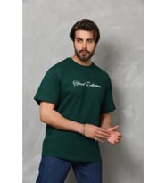Erkek Baskılı T-Shirt Kısa Kol Bisiklet Yaka Regular Fit Rahat Kalıp Günlük Tişört - Çağla Yeşili