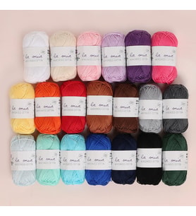 La Mia Mini Mercerized Cotton 20Li Paket Renkli El Örgü İpi - 33825