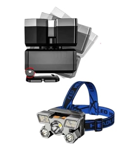 Güçlü LED Kafa Lambası 1200 Lumen 4 Modlu Şarj Edilebilir