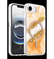 Onegif iPhone 17E Lotus Simli Magsafe Kapak - Turuncu