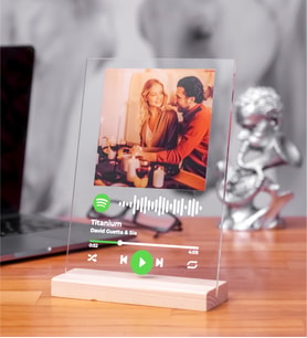 Kişiye Özel Spotify Barkodlu Plak Şeffaf
