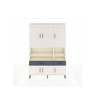 Arges Dolap 8 Raflı 2 Çekmeceli 6 Kapaklı 132x30x195 Aytaşı-Aytaşı/Antrasit