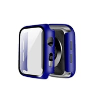 Uray store Apple Watch 41mm Camlı Kasa Ekran Koruyucu - Lacivert