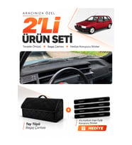 e-biz FIAT TİPO (1992-1997) DİJİTAL KONSOL Uyumlu Torpido Örtüsü + Tay Tüyü Çanta - Siyah - FI018