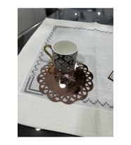 Eha Lazer Rose Desenli Bardak Altlığı 6`lı Set