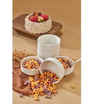 Cooker Emboss 6'lı 12 Cm Porselen Joker Kase Çorba Kahvaltılık Ikramlık Çerezlik Set
