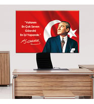 Atatürk Makam Panosu Mustafa Kemal Kanvas Tablo (8 Farklı Ölçü)