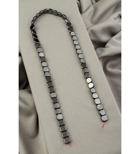 Hematit Doğal Taş Mat Füme Kare Kesim 8x8x3mm Dizi [AA]