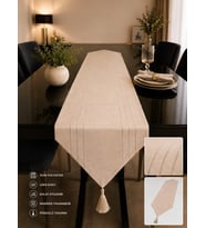 Runner leke tutmaz dertsiz kumaş dekoratif çeyiz Cappuccino 35x140