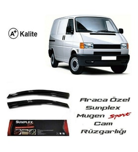 Vw Transporter T4 Mugen Cam Rüzgarlığı 1990-2003 arası 2'li Sunplex (Beyaz)
