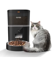 OVIOO QQ005 6lt Kameralı ve Uzaktan Wifi Bağlantılı Paslanmaz Kaseli Kedi ve Köpek Besleyici (Siyah)