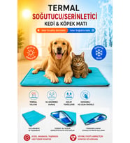 Serinletici Termal Köpek ve Kedi Matı, Turkuaz Renk, Konforlu ve Hafif