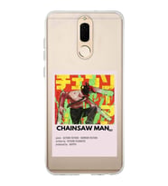 Huawei Mate 10 Lite Uyumlu Chainsaw Man Anime Desenli Şeffaf Telefon Kılıfı
