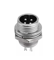 PowerMaster PM-18660 4 Pinli 12mm Erkek Mayk Fiş (M12 - GX12)