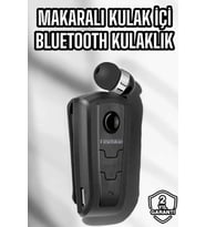 Makaralı Bluetooth Kulaklık Kulak İçi Android iOS Uyumlu Titreşimli