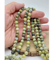 Peridot (Zebercet) Taşı Adaçayı Yeşili Dizi 8mm(62266)