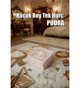 Çeyizlik Küçük Tek Hurç Çiçekli, Kadife Tek Hurç Çeyizlik Dantelli Hurç, Küçük Boy Hurç
