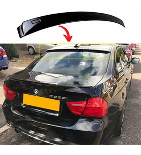 Bmw E90 Cam Üstü Spoiler Parlak Siyah Spoyler Plastik İthal 2005-2012