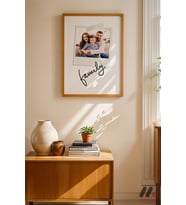 Kişiye Özel Family Polaroid Poster, Ahşap Çerçeveli Duvar Tablosu - Sevdiklerinize
