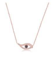 EMILIANO JEWELLERY SİLVER 925 AYAR ZİRKON TAŞLI GÖZ DESENLİ KOLYE