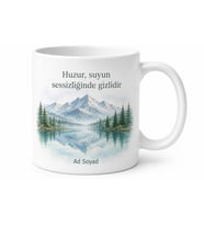 Göl Manzaralı Sakin Tasarım Baskılı Kupa Bardak Doğa Hediye