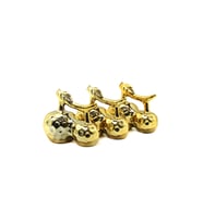 Çift Elma Tasarımlı Büyük Boy Biblo - Seramik - Parlak Altın