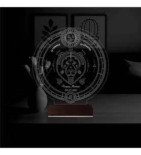 Luvivia Astroloji Aslan Burcu Kişiye Özel 3D Lamba - Masa Gece Lambası