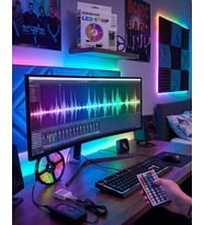 5050 Rgb Led Şerit 5 Metre Uzaktan Kumandalı Ortam Aydınlatma Led
