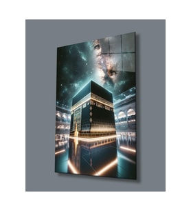 Kabe Modern Cam Tablo Yapay Zeka Hediyelik Büyük Tablo Ev Ofis Dekoru (Çok Renkli)