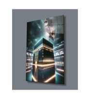 Kabe Modern Cam Tablo Yapay Zeka Hediyelik Büyük Tablo Ev Ofis Dekoru (Çok Renkli)