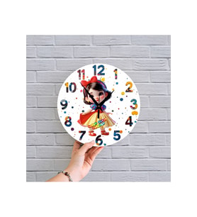 bilge Tasarım Çocuk Odası Duvar Saati 30 x 30 CM (Çok Renkli)