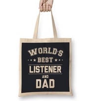 Fathers Day World's Best Mechanic And Dad Bez Çanta Uzun Saplı